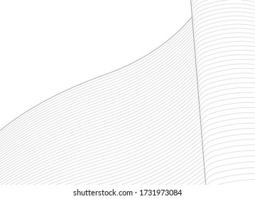 
geometric surface wave abstract architecture 3d