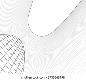 geometric surface wave abstract architecture 3d