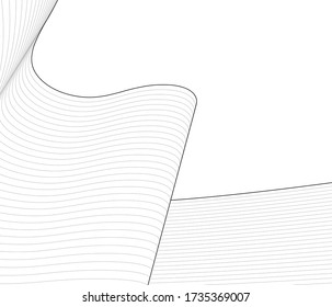 geometric surface wave abstract architecture 3d