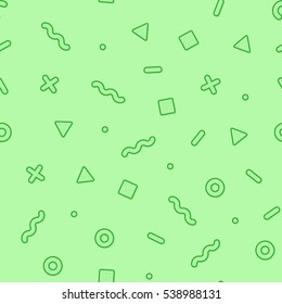 Geometric sweets seamless pattern. Abstract vector illustration with geometric elements, shapes.
