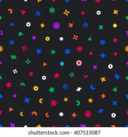 Geometric sweets seamless vector pattern. Abstract vector illustration with geometric elements, shapes.