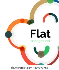 Geometrischer, wirbelnder und kreisförmiger Hintergrund. Vektorgrafik-Flachdesign