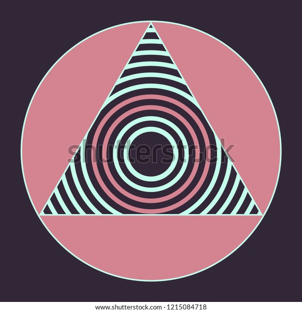 Geometric Symbol Circles Inside Triangle Pink Stock Vector (Royalty Free) 1215084718 Shutterstock