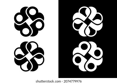 Geometric symbol concept. Very suitable in various purposes apps, websites, symbol, logo, icon and many more.