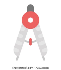Geometric symbol, divider tool flat vector icon