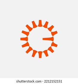 símbolo geométrico icónico negrita del logotipo G del logotipo del negocio del vector concepto con estilos limpios, modernos y elegantes. creativo sunrise y sunset icónico logo diseño vectorial aislado
