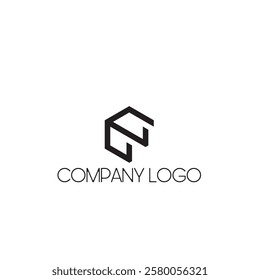 Geometric symbol LETTER e company logo element 