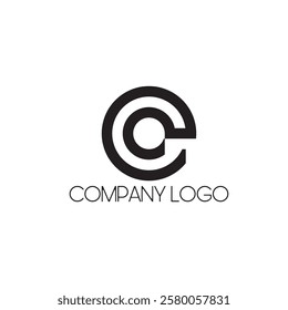 Geometric symbol LETTER E company logo element