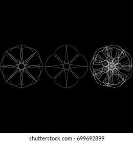 Geometric symbol pattern star, fractal, pentagram icon