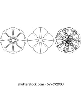 Geometric symbol pattern star, fractal, pentagram icon