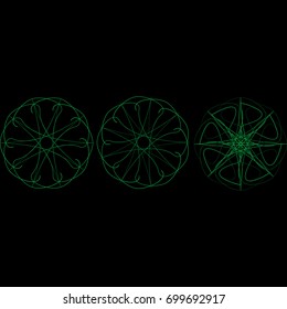 Geometric symbol pattern star, fractal, pentagram icon