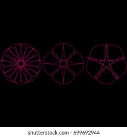 Geometric symbol pattern star, fractal, pentagram icon
