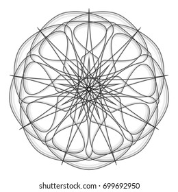 Geometric symbol pattern star, fractal, pentagram icon