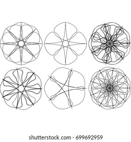 Geometric symbol pattern star, fractal, pentagram icon