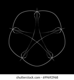 Geometric symbol pattern star, fractal, pentagram icon