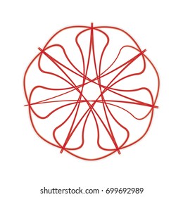 Geometric symbol pattern star, fractal, pentagram icon
