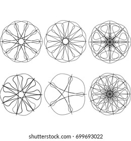Geometric symbol pattern star, fractal, pentagram icon
