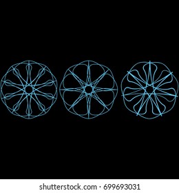 Geometric symbol pattern star, fractal, pentagram icon