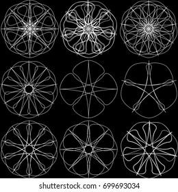 Geometric symbol pattern star, fractal, pentagram icon