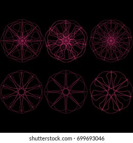 Geometric symbol pattern star, fractal, pentagram icon