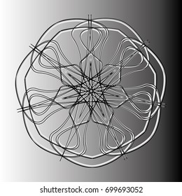 Geometric symbol pattern star, fractal, pentagram icon