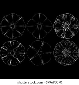 Geometric symbol pattern star, fractal, pentagram icon