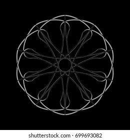 Geometric symbol pattern star, fractal, pentagram icon