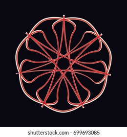 Geometric symbol pattern star, fractal, pentagram icon