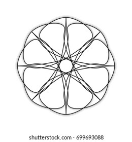 Geometric symbol pattern star, fractal, pentagram icon