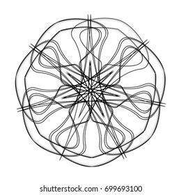 Geometric symbol pattern star, fractal, pentagram icon