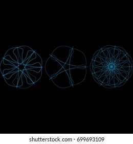 Geometric symbol pattern star, fractal, pentagram icon
