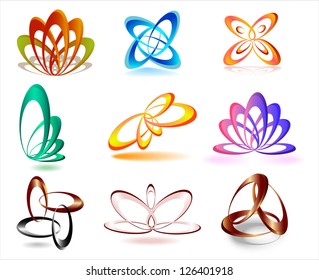 Geometric symbols.