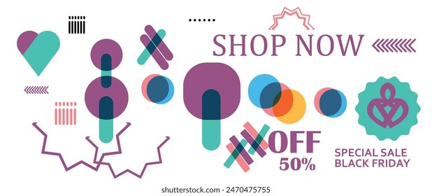 Geometric symbols design for commercial use
