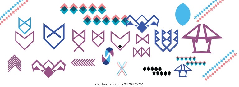 Geometric symbols design for commercial use