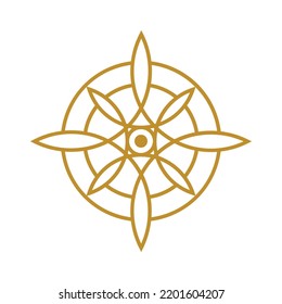 Geometric symbols, Sacred mystic signs Illustration