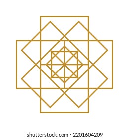 Geometric symbols, Sacred mystic signs Illustration