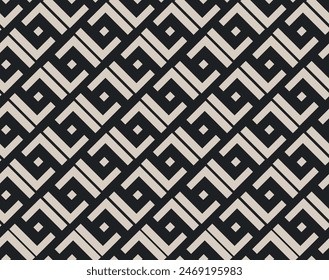 GEOMETRIC SYMMETRIC LINES MONOCHROME TEXTURE  SEAMLESS PATTERN ALL OVER PRINT VECTOR ILLUSTRATION