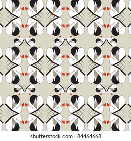 geometric symmetrical pattern in beige tones