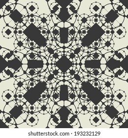 geometric symmetrical pattern with distinct elements