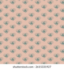 Geometric symmetrical pattern of hearts 