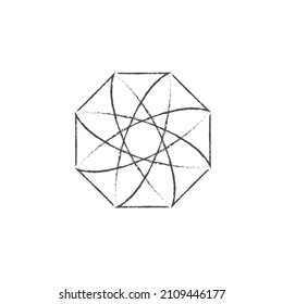 Geometric symmetry star pattern vector illustration 