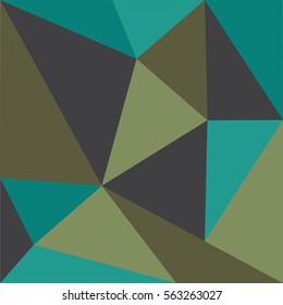 Geometric teal, brown and black