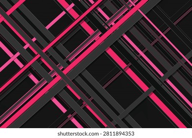 Geometric tech lines in pink and black gradient overlay abstract