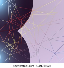 geometric technology background with gear shape. Vector abstract graphic design