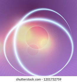 geometric technology background with gear shape. Vector abstract graphic design