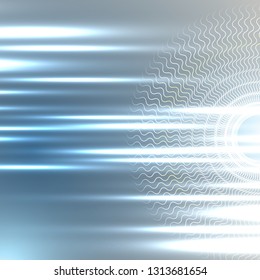 geometric technology background with gear shape. Vector abstract graphic design