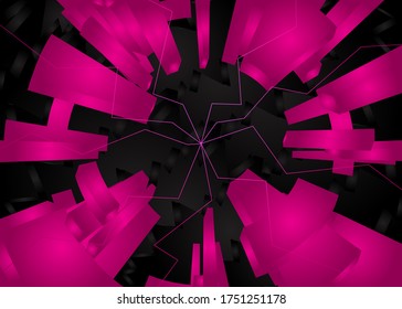 Geometric technology background with gear shape. Premium exclusive background. Vector abstract gradient graphic design.