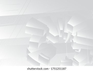 Fondo de tecnología geométrica con forma de engranaje. Fondo exclusivo premium. Diseño gráfico de gradiente abstracto vectorial.
