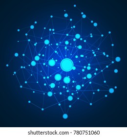 Geometric technology background. Vector illustration for stock
