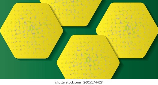 Geometric Technology Big Data Light Green Hexagon Abstract, Geometric, Abstract, Green Hexagons